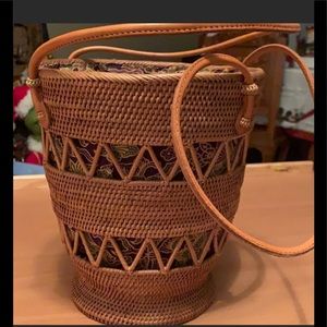 Unique rattan handbag